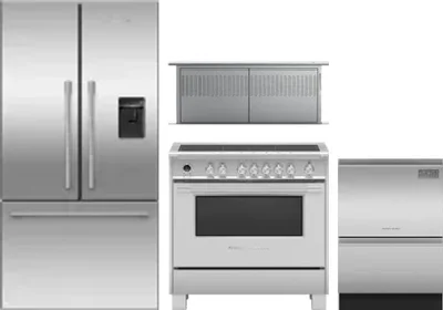 4 Piece Package Includes Refrigerator, Range, Hood And Dishwasher